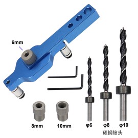 3 in 1 Drilling Locator Puncher Tool Self-Centering Doweling Jig Drill Kit 6/8/10mm Hole Punching Tool for DIY Woodworking