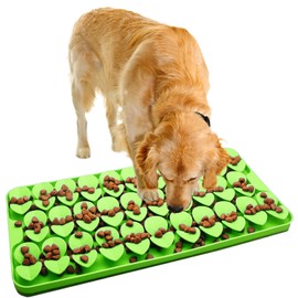 Drescu Medium Silicone Snuffle Mat for Dogs, Dog Lick Mat Slow Feeder for Slow Eating,Suction Cups Snuffle Mat for Dogs Large Breed Training Smell,Encourages Natural Foraging Skill,Sniffing