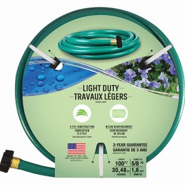 Unvert Vinyl Garden Hose, Lightweight Leakproof Water Hose With a knitted nylon for reinforcement, Diameter 5/8”, 270 PSI - Brass coupling, Durable for Outdoor, Garden, Car & Pet Washing (100 Ft)