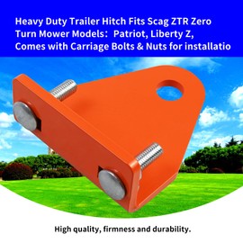 Heavy Duty Trailer Hitch Fits Scag ZTR Zero Turn Mower Models:Patriot, Liberty Z,Comes with Carriage Bolts & Nuts for installatio