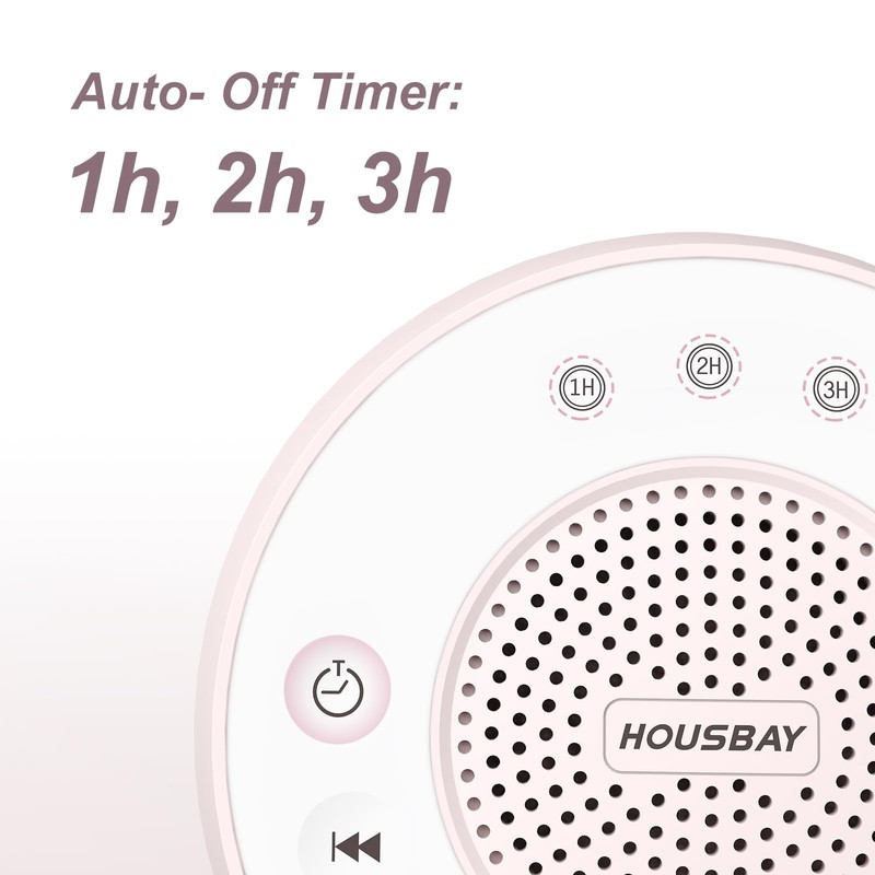 Housbay White Noise Machine with 31 High Fidelity Soothing Sounds,