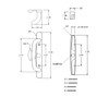 FPL Veranda Sliding Glass Door Handle Set, White, Keyed, 3-15/16”