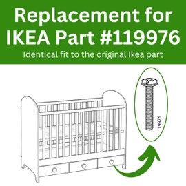 Spare Hardware Parts Replacement for IKEA Furniture Screw Metric Flat MLKX Screw - Part #119976 | Machine Screw M4.0-0.7×25 Full Thread with PZD2/SLOT Recess| Pack of 12