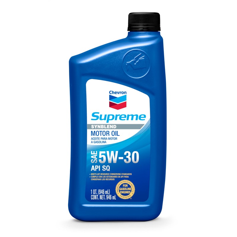 Chevron Supreme (220013719-12PK) 5W-30 Motor Oil - 1 Quart, (Pack