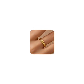 AIBELOPY 18K Gold Plated Interlocking Fidget Anxiety Ring 925 Sterling Silver Stackble Rings for Women Spinner Ring Minimalist Trendy Triple Knuckle Rings Jewellery Birthday Christmas Gifts for Mom (Gold, 9)