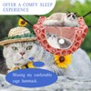 JSPYFITS Cat Cage Hammock with Ball,Double Layer Hanging Adjustable Soft