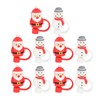 10Pcs Christmas Straw Covers Caps Cartoon Soft Silicone Christmas Straw