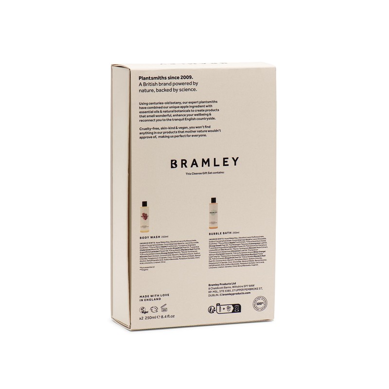 Bramley Cleanse Gift Set (2 x 250 ml), Includes Body