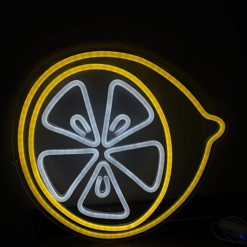 Lemon Slice neon Sign, Lemon Kitchen Light Decor, Fruit Custom
