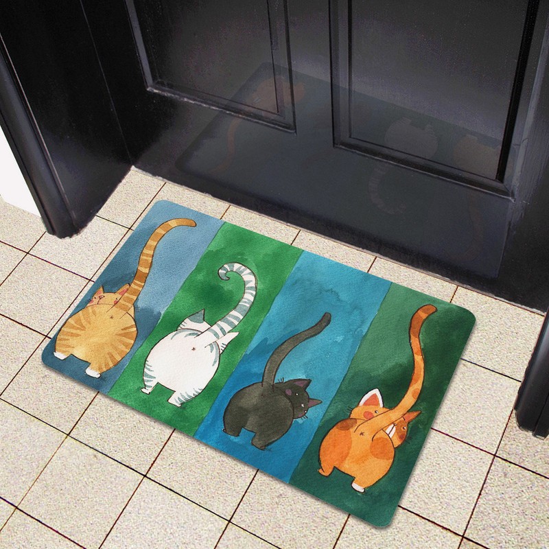 Cat Pattern Non slip Welcome Doormat Carpet Mat Indoor Outdoor