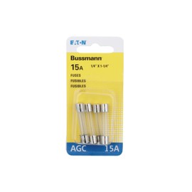 Bussmann - BP/AGC-15-RP BP/AGC-15 15 Amp Fast Acting Glass Tube Fuse