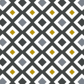 Draeger Paris – Fliesenaufkleber für Wandfliesen – Ideal für Küche und Bad – Set mit 6 quadratischen Aufklebern mit Rautenmosaik 15 x 15 cm