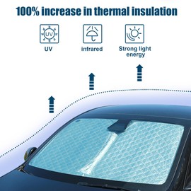 Sun Protection Car Windscreen Replacement for Volvo XC60 2018-2024 Car Windscreen Sun Protection Indoor, Foldable Parasol Car UV Protection Reflective Dust Protection Sun Protection Sun Protection Accessories