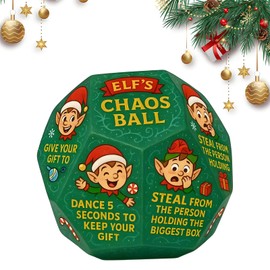 Dark Green Christmas Party Decorations Dice, Xmas Gifts Exchange Game Dice, Suitable for Family Christmas Parties Kids Gift Swap Activities and Holiday Fun