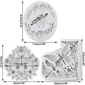 Lingzhi Bumble Bee Fondant Molds Butterfly Silicone Mold Set Of 3