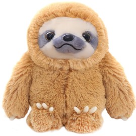 Winsterch Cute Sloth Stuffed Animal Toy,Small Plush Sloth Tedy Bear Stuffed Animal Toys for Kids Birthday Gift Baby Doll (Brown,15.7 Inches)