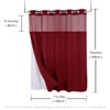 Ecoehoe Hotel Grade Waffle Weave Fabric Hook Free Shower Curtain