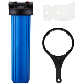 Geekpure 20 Inch Whole House Water Filter Housing-1"NPT -Fit 4.5"x 20" Filters