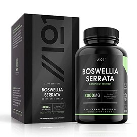 Boswellia Serrata Extract 3000mg - Raw Indian Frankincense - No Additives — Non-GMO, Gluten Free. 120 Vegan Capsules