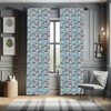 Ambesonne Christmas Window Curtains, Merry Xmas with Heads of Cats
