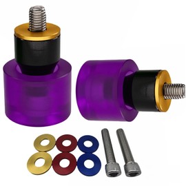 TDZ Motorcycle Decorative Wheel Install on 1-1/4" Engine Saddlebag Guard for Harley & Any Other Brand 1.25” Crash bar, Violet Wheel