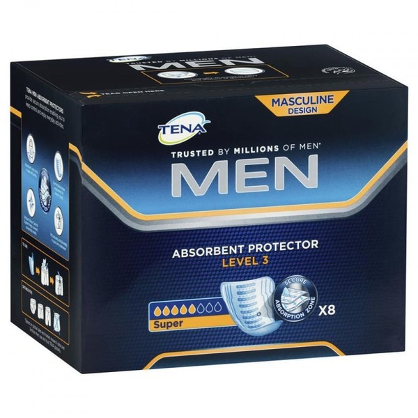 Tena For Men Pads Level 3 8 Pack