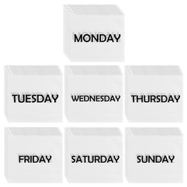 35Pcs Packing Cubes for Days of Week,Frosted Travel Organizer Pouches for Suitcases Packaging Bags Luggage Packing Cubes Packing Organizers Days of Week Travel Pouches for Home Storage Organizing Bags