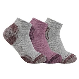 Carhartt Women's Midweight Cotton Blend Sock 3 Pack, ASSORTED1, Medium