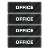 Office Sign Acrylic 9 x 3 Inches Self-Adhesive Waterproof Plastic