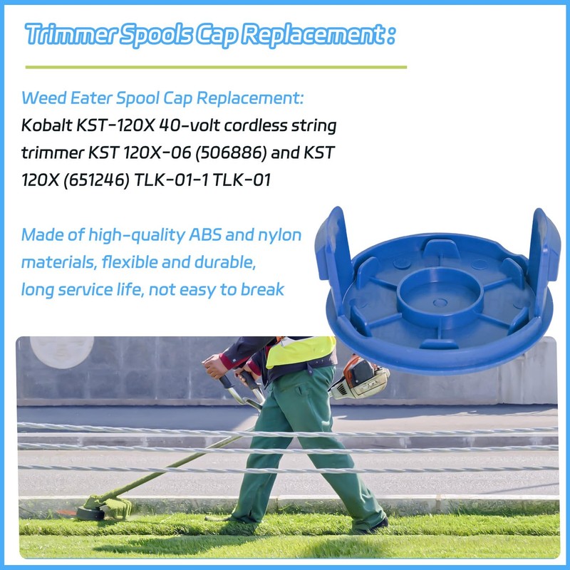 YIEHRNS KST-120X Trimmer Spool Cap Cover for Kobalt KST120X-06 and