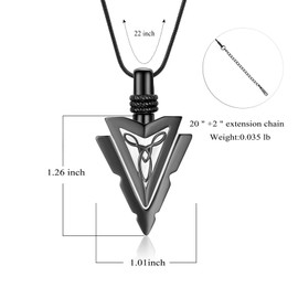 AIWENXI Men's Cremation Necklace for Ashes Cross Celtic Knot Keepsake Urn Pendant Ash Holder Jewellery Memorial Gift, Stainless Steel