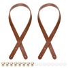 sourcing map 2Pcs PU Leather Bag Handle, 25.6" Handbag Straps