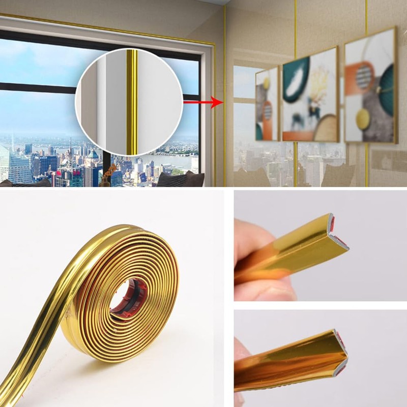 Flexible Inside & Outside Corner Trim Molding 33ft x 0.8in