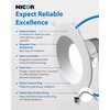 NICOR DLR56609120SWHBF DLR56(v6) 5/6-inch White 900 Lumen Selectable Recessed LED