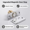 Elfthloo Adjustable Magnetic Door Ball Catch Silver, 2 Pack