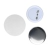 100 Set Pin Back Button Parts 2.3in Diameter Tinplate Plastic
