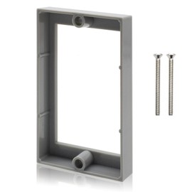 HXH 1/2 Inch Single Gang Receptacle Outlet Box Extender, Electrical Box Extenders for Outlets and Switches, Grey, Heat-Resistant (1 Pack)