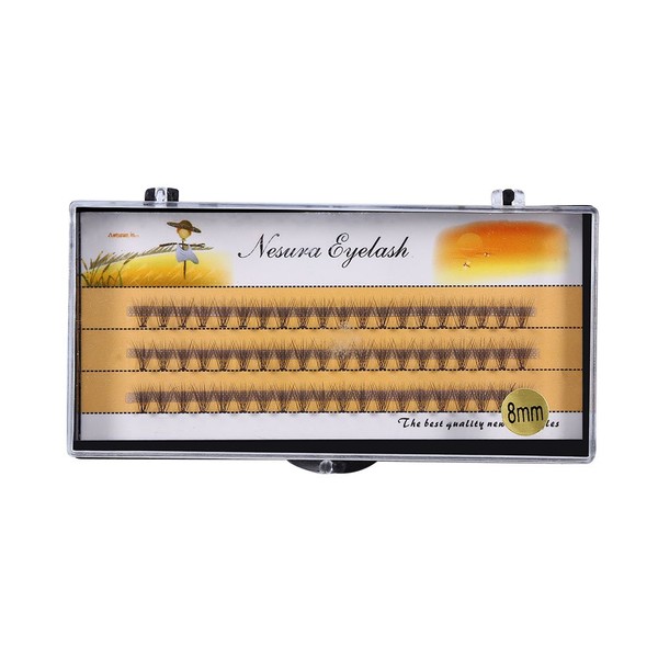 60PCS Eyelash Extensions Individual Lash Volume 3D Fans Natural Fake