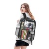 RSUARSUA Clear Backpack Heavy Duty Large PVC Transparent See Through