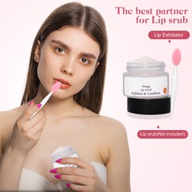 Yoizyfree 2 pcs Silicone Lip Scrub Brush Lip Scrubber Tool Lip Exfoliator Brush Exfoliating Lip Scrub Tool for Dark Lips