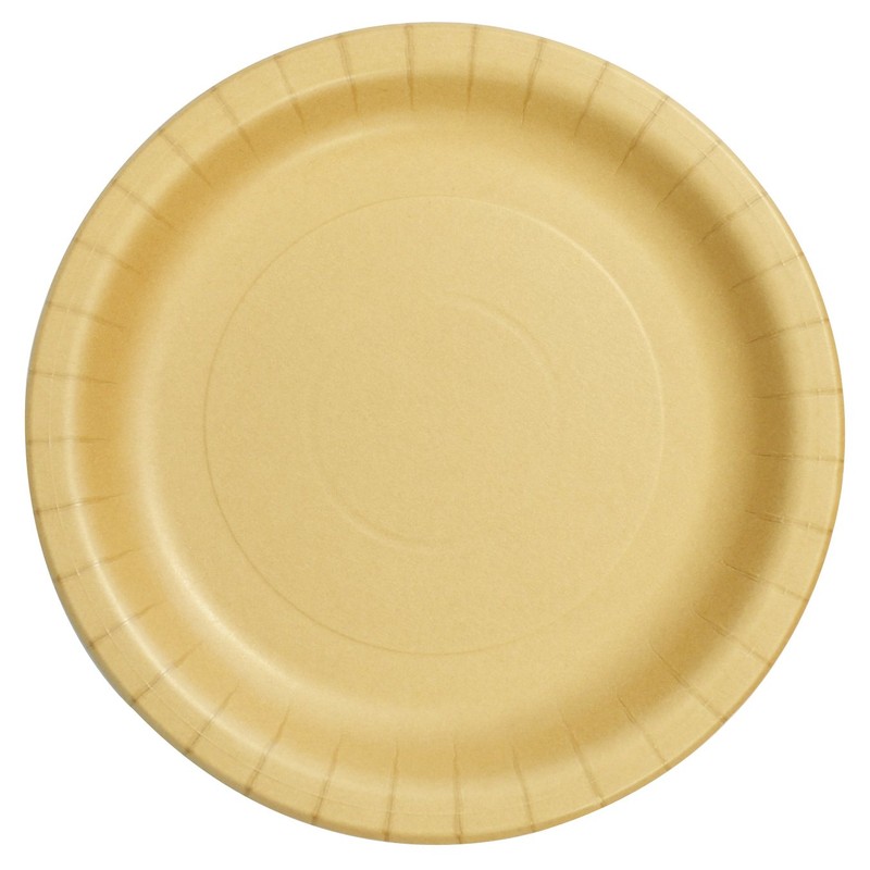 Strong P2250MZ Paper Plates, Misarashi Brown, 8.7 inches (22 cm),