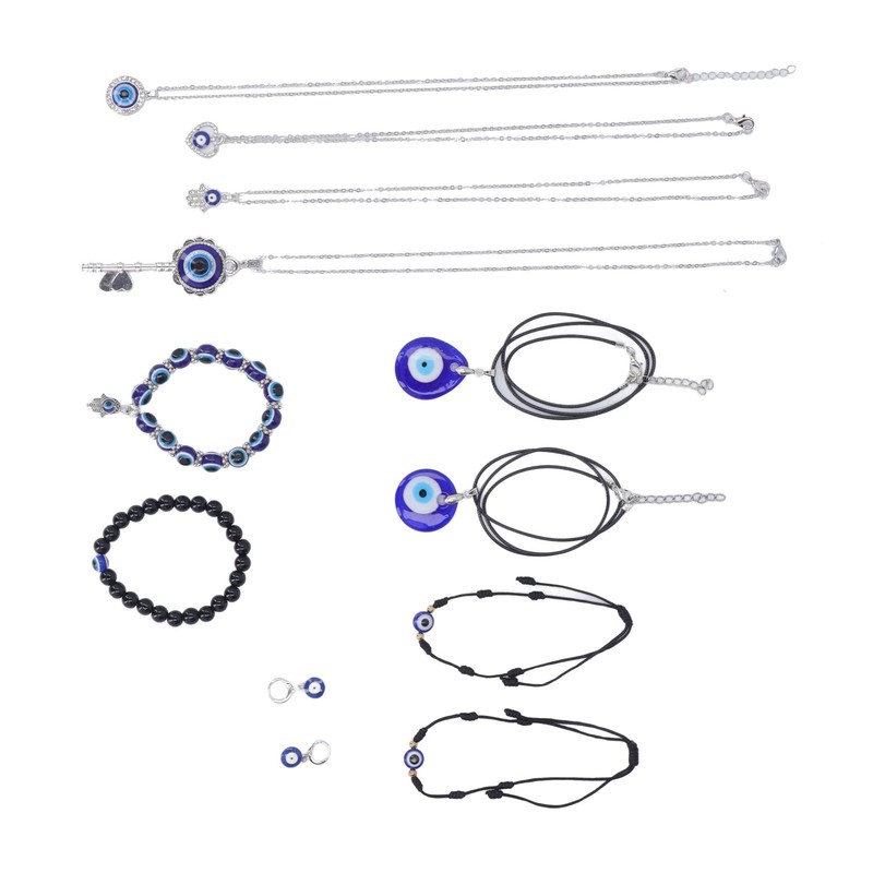 6 Pcs Scary Eye Bracelet Blue Eyes Good Luck Amulet