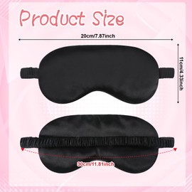 2 Stück Seidene Schlafmaske Damen,Seide Schlafmaske Augenmaske,Lichtblockierend Schlafbrille mit Verstellbarem Gummiband,Erwachsener Augenmaske Bequeme Weiche Augenbinde für Damen Herren Pause Reisen