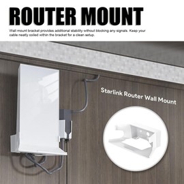 LAISANIM V2 Router Wall Mount Stand for Starlink Mesh, Modem Mount Router Protective Holder with Screw Mounting Kit, 19/10/6cm, LAISANIM20240517