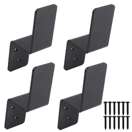 4pcs 2x4 Door Barricade Brackets| Door Barricade Open Bar Holder |Heavy Duty Steel Drop Open Bar Security Door Lock Z Bracket Fits 2x4 Boards,Tool Hanger for Your Home,Barn,Gate,Shed,Garage