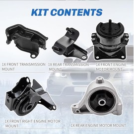 Rockplanet Rockplanet Engine Motor Mount and Transmission Mount Kit Compatible with 2001-2002 Acura MDX, 2003-2004 Honda Pilot 3.5L 4WD Front and Rear Motor Mount