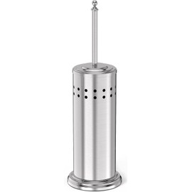 Dowry Anti-Hand Off Toilet Plunger with Holder for Bathroom,Powerful Efficient Force Suction Cup,Heavy Duty, Deep Cleaning, Nickel