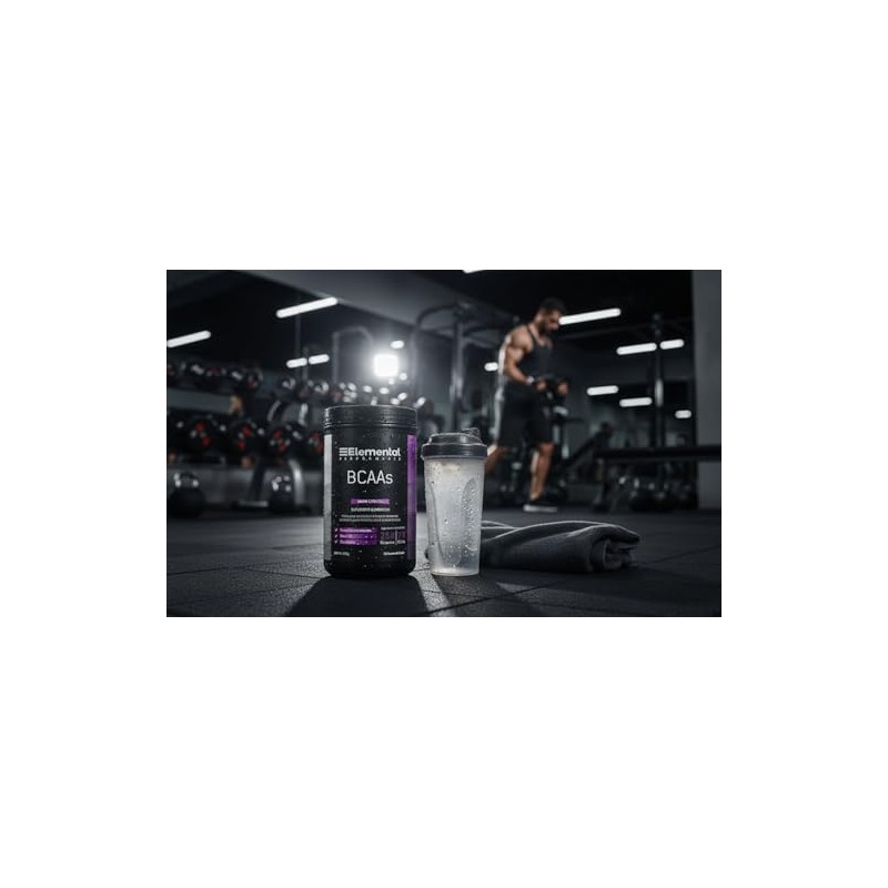 ELEMENTAL BCAA + Glutamina 420g 30 Porciones Sin Azúcar Cítricos