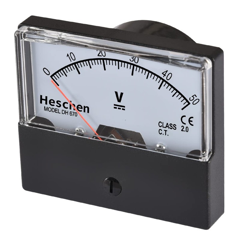 Heschen Rectangular Voltmeter Analog Panel Volt Voltage Meter 670 style