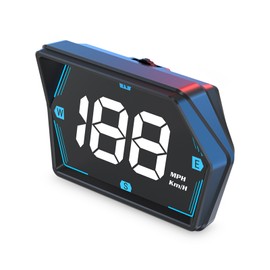 Head Up Display, GPS Speedometer Universal Car Heads-up Display 3 Inch MPH Speed Meter with Compass Overspeed Alarm for All Vehicles, Plug and Play